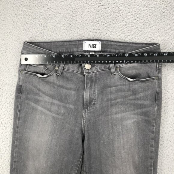 PAIGE Jeans Womens Size 32 Verdugo Ultra Skinny Silver Gray Mid Rise Stretch - Picture 11 of 16